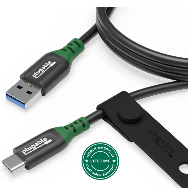 plugable-usbc-a1m-usb-c-to-usb-a-cable-10gbps-data-60w-charging-3-3ft-1m image 1