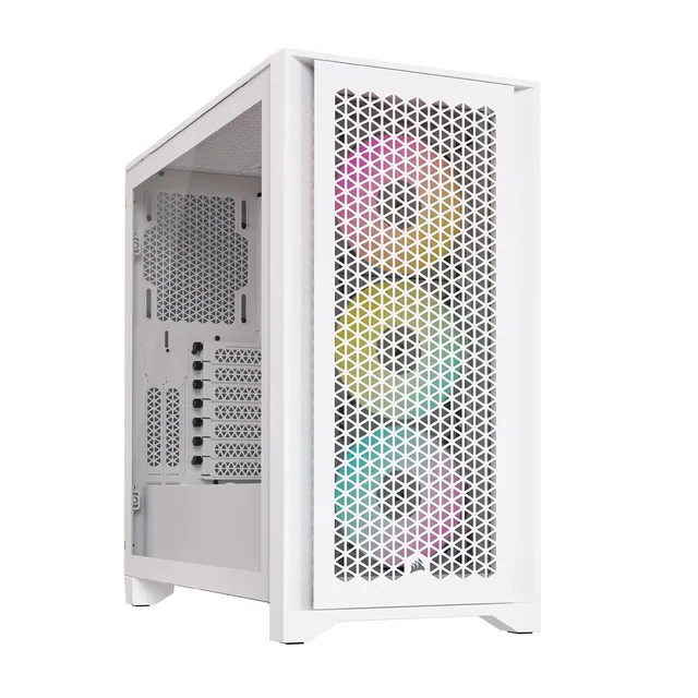 corsair-icue-4000d-rgb-airflow-mid-tower-atx-pc-case-true-white-3x-af120-rgb-eli image 1
