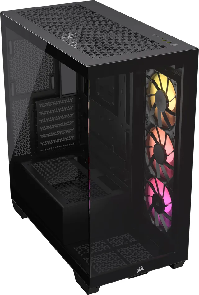 corsair-3500x-argb-mid-tower-atx-pc-case-panoramic-tempered-glass-reverse-connec image 1
