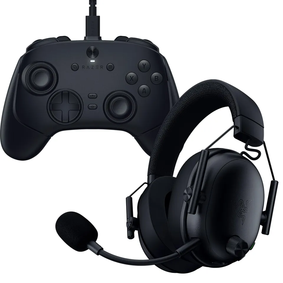razer-pc-bundle-wolverine-v3-tournament-edition-8k-wired-controller-blackshark-v image 1