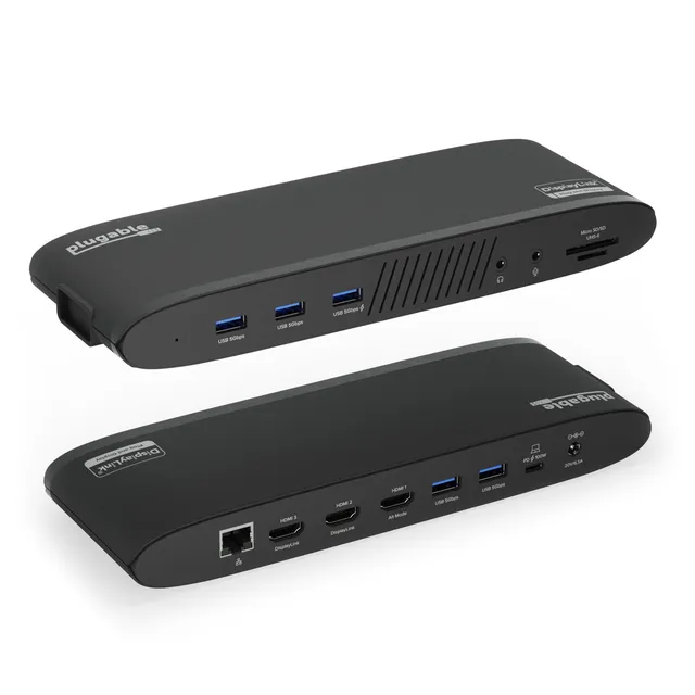 plugable-ud-3900pdh-usb-c-triple-monitor-docking-station-with-3x-hdmi-100w-charg image 1