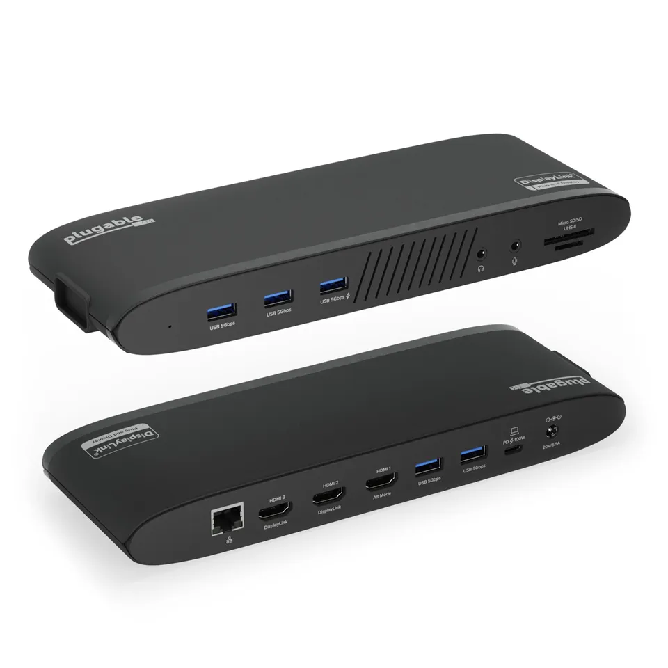 plugable-ud-3900pdh-usb-c-triple-monitor-docking-station-with-3x-hdmi-100w-charg image 1