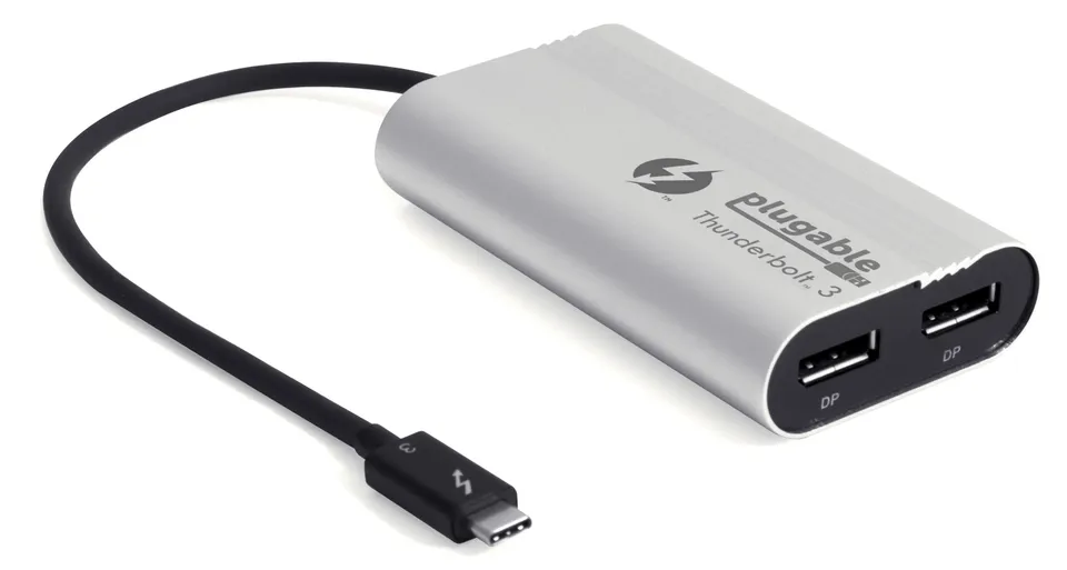 plugable-thunderbolt-3-dual-displayport-adapter-tbt3-dp2x-4k-60hz image 1