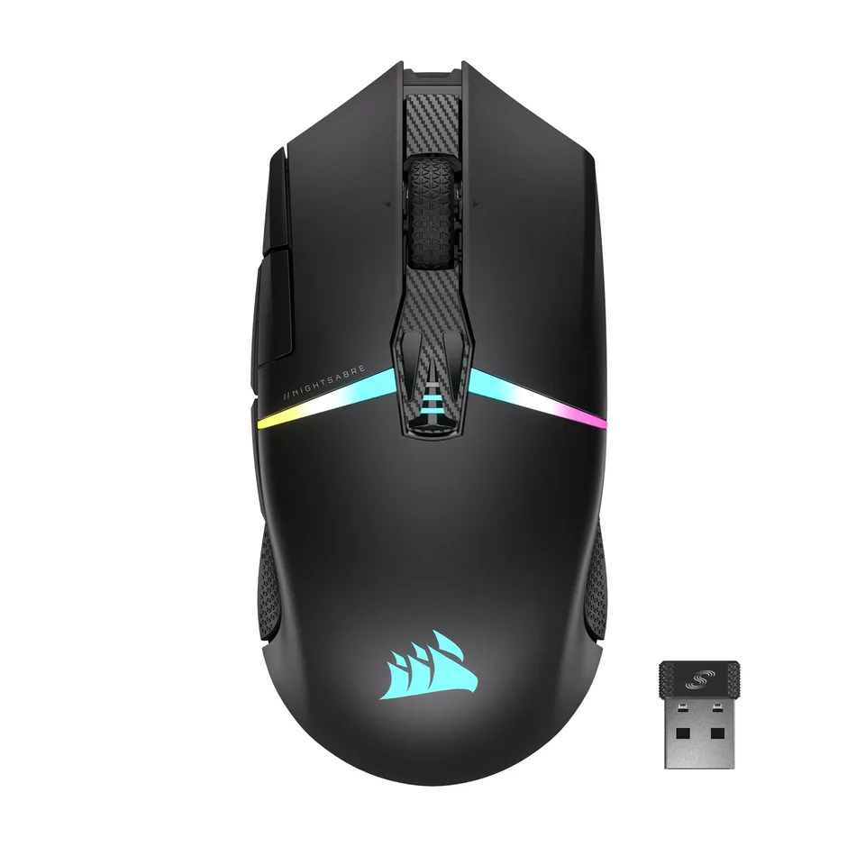 corsair-nightsabre-rgb-wireless-gaming-mouse-26-000-dpi-11-buttons-100hr-battery image 1