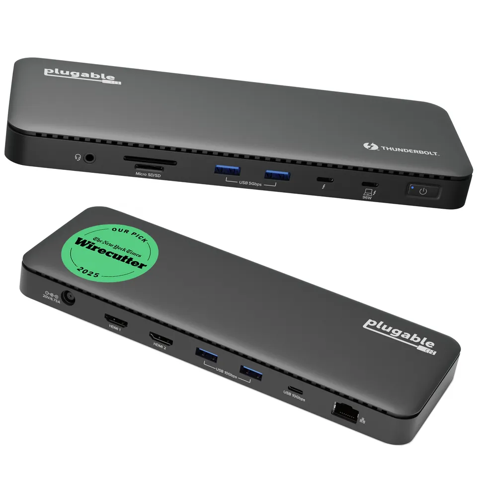 plugable-thunderbolt-4-dock-tbt4-ud5-13-ports-dual-4k-or-single-8k-100w-charging image 1