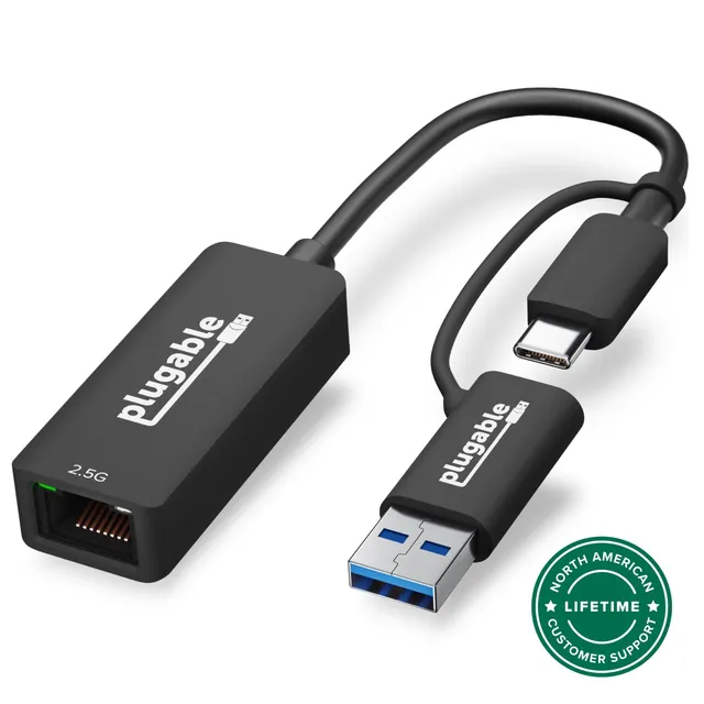plugable-2-5g-usb-c-and-usb-to-ethernet-adapter image 1