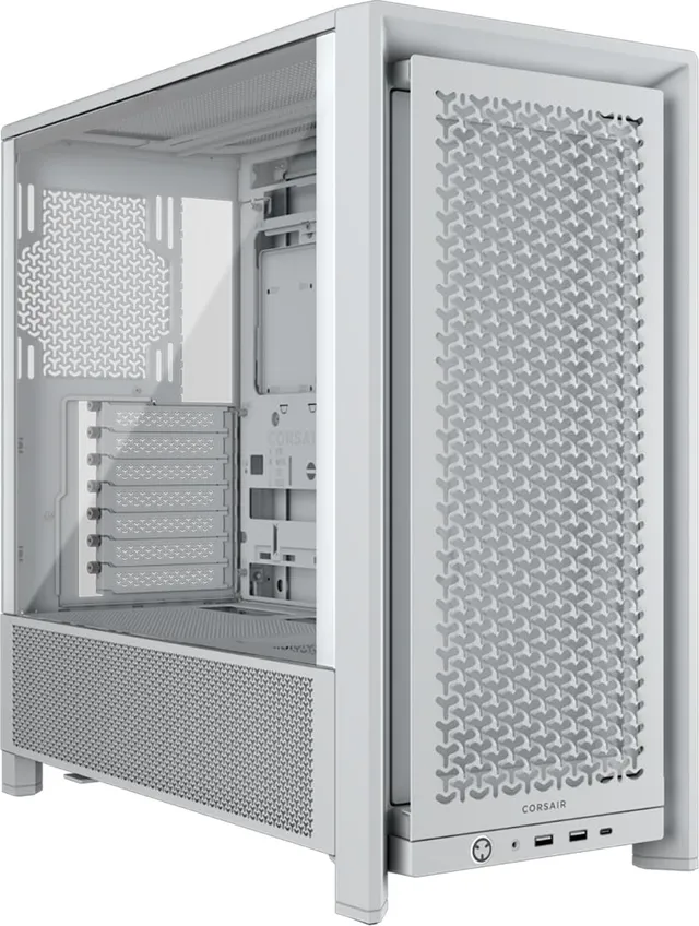 corsair-4000d-frame-modular-mid-tower-pc-case-white-high-airflow-infinirail-moun image 1