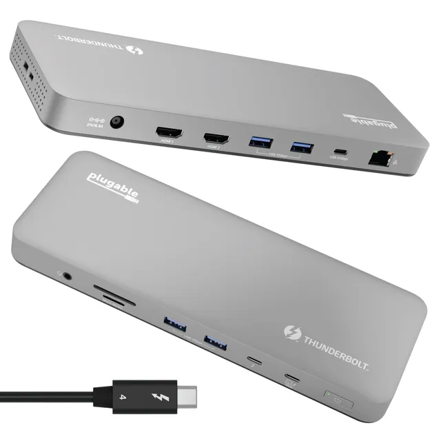 plugable-tbt-udm-thunderbolt-4-dock-for-m4-macbook-air-pro-13-in-1-with-100w-cha image 1