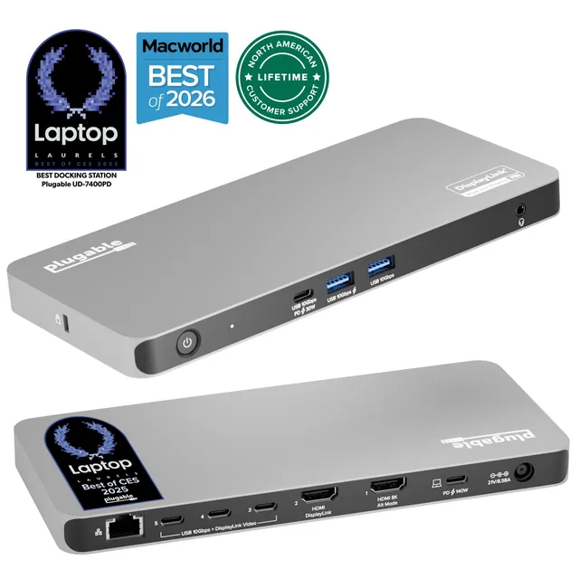 plugable-usb-c-5-display-docking-station-with-hdmi-2-1-and-140w-charging image 1