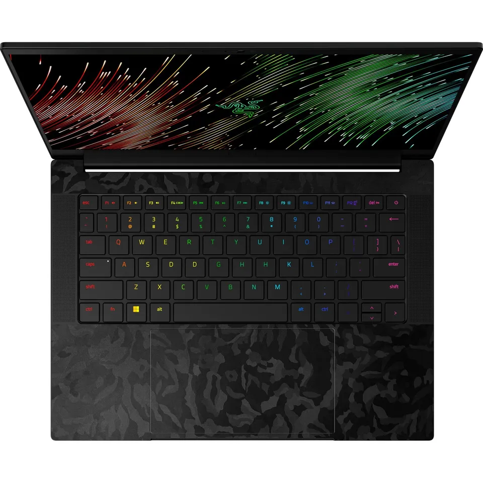 razer-skin-vinyl-laptop-full-wrap-for-razer-blade-14-2023-black-camo image 1