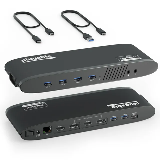 plugable-ud-6950h-usb-3-0-usb-c-dual-4k-docking-station image 1