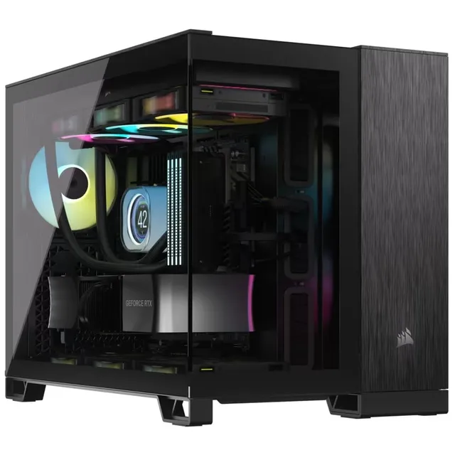 corsair-2500x-small-tower-matx-pc-case-panoramic-tempered-glass-reverse-connecti image 1