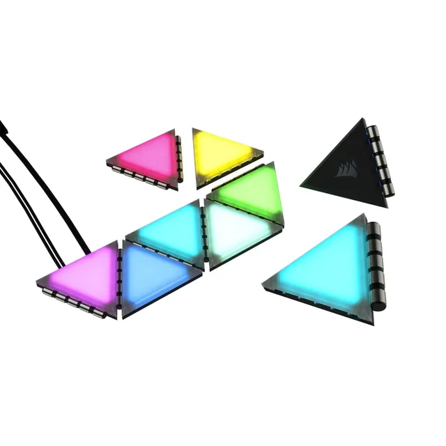 corsair-icue-lc100-case-accent-lighting-panels-mini-triangle-starter-kit-9-panel image 1