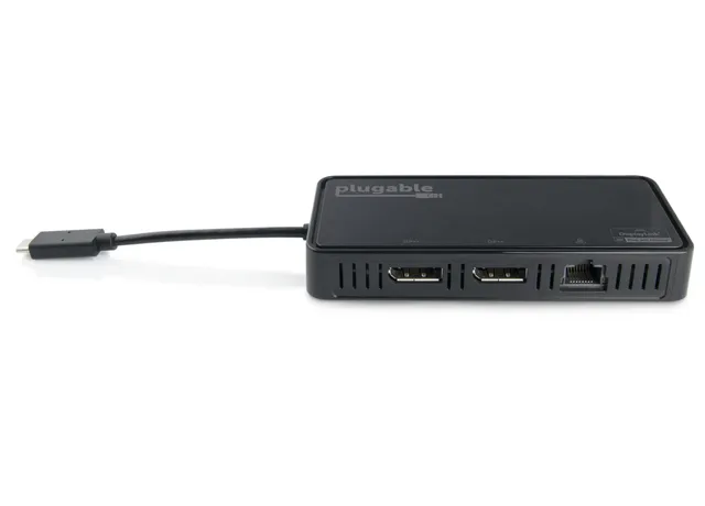plugable-usb-c-dual-4k-displayport-and-gigabit-ethernet-adapter image 1