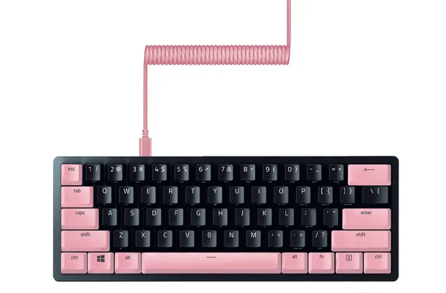 razer-huntsman-mini-60-gaming-keyboard-pbt-keycap-coiled-cable-upgrade-set-quart image 1
