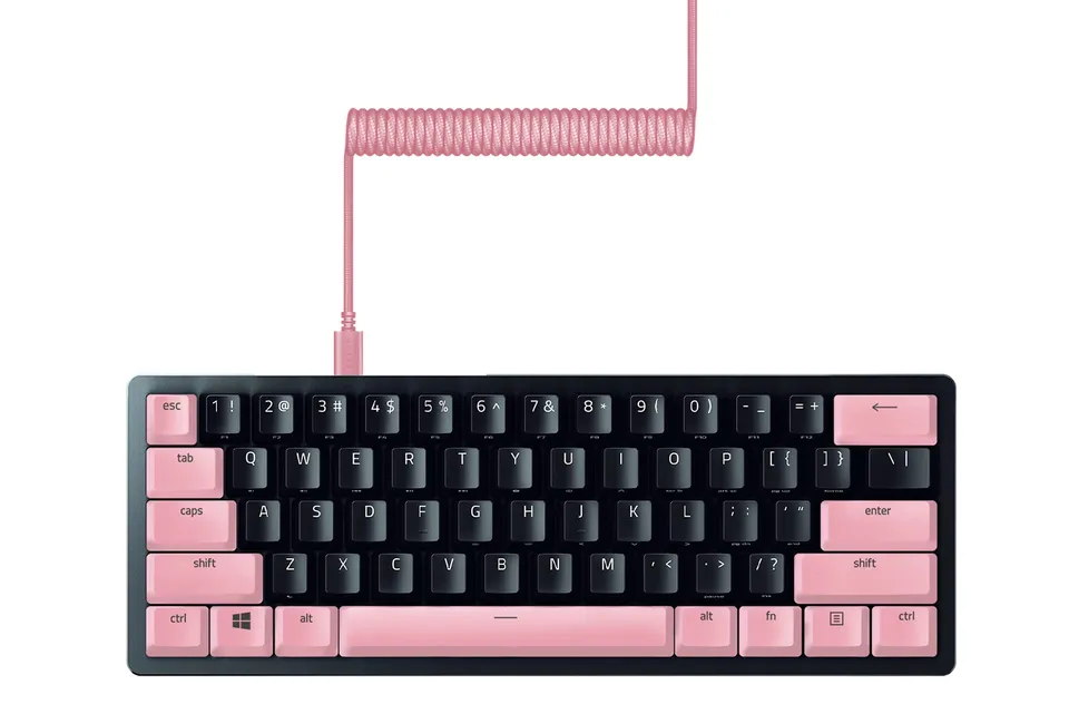 razer-huntsman-mini-60-gaming-keyboard-pbt-keycap-coiled-cable-upgrade-set-quart image 1