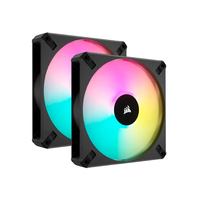 corsair-icue-af140-rgb-elite-140mm-pwm-dual-fan-kit-eight-rgb-leds-per-fan-airgu image 1