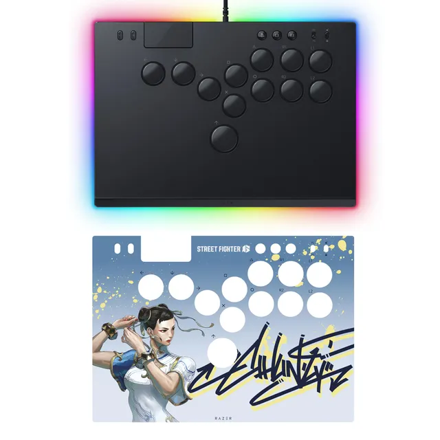 razer-kitsune-all-button-arcade-controller-with-street-fighter-chun-li-vinyl-ski image 1