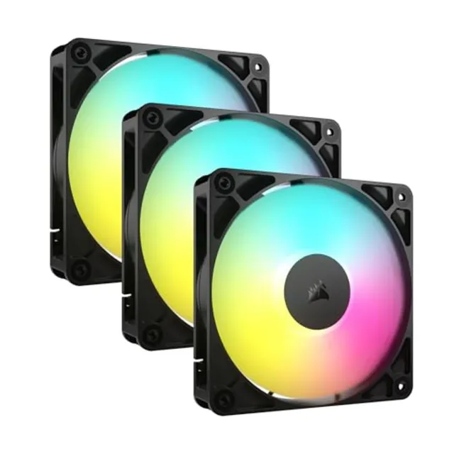corsair-rs120-argb-120mm-pwm-fans-triple-pack-daisy-chain-low-noise-magnetic-dom image 1