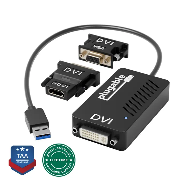 plugable-uga-3000-usb-3-0-hdmi-dvi-vga-adapter image 1