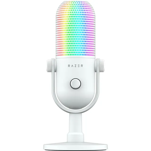 razer-seiren-v3-chroma-32-bit-dsp-usb-c-microphone-for-pc-white-ai-audio-process image 1