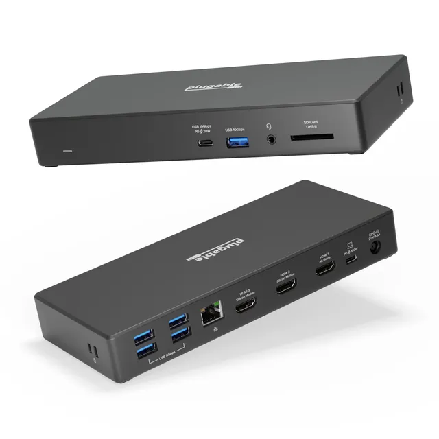 plugable-usb-c-triple-monitor-docking-station-for-windows-and-mac-100w-charging- image 1