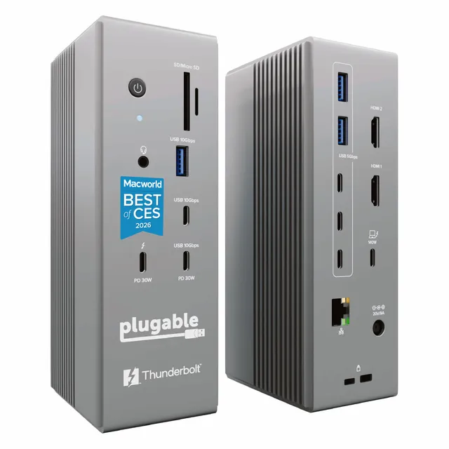 plugable-thunderbolt-5-docking-station-tbt-udh2-with-dual-hdmi-2-1-140w-charging image 1