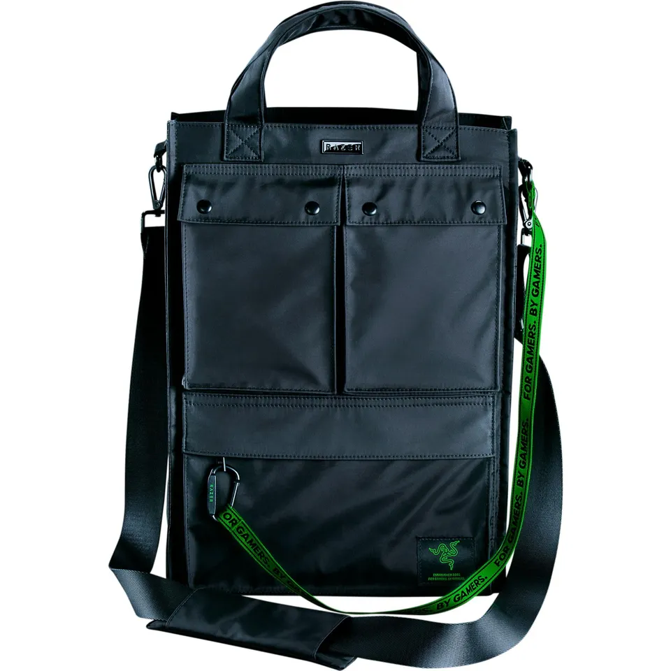 razer-xanthus-tote-bag-16-padded-laptop-compartment-water-repellent-nylon-detach image 1
