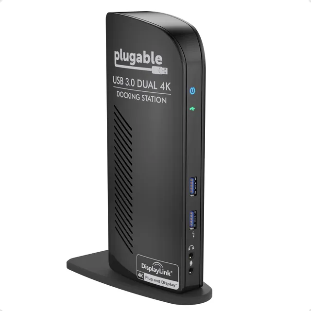 plugable-ud-6950-usb-3-0-dual-displayport-4k-docking-station image 1