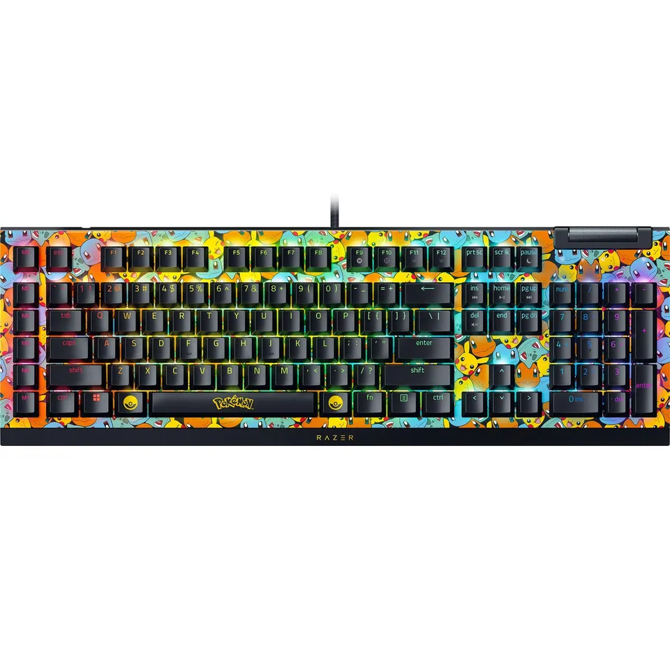 razer-blackwidow-v4-x-mechanical-gaming-keyboard-pok-mon-edition-green-clicky-sw image 1