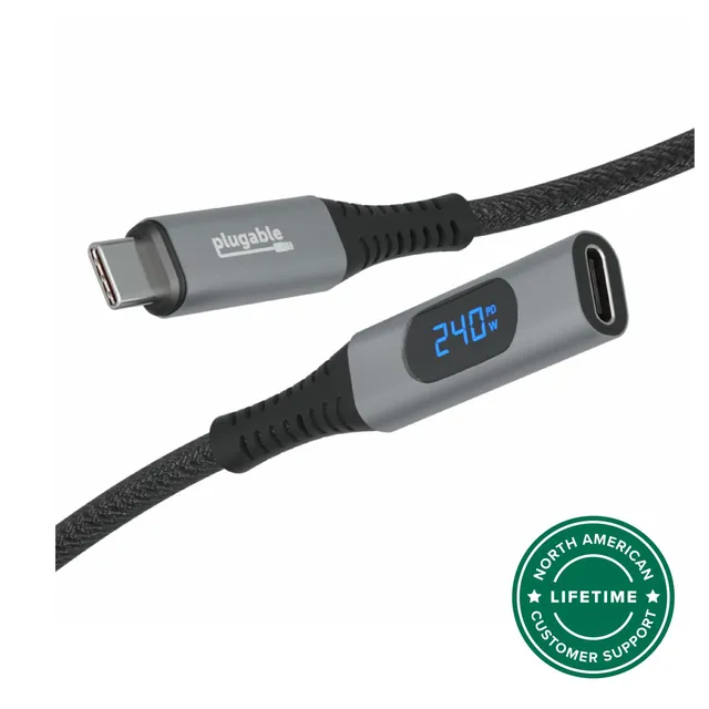 plugable-usb-c-extension-cable-with-built-in-multimeter-tester-fast-charging-3-3 image 1