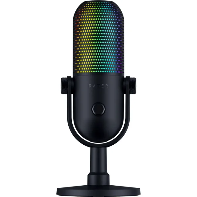 razer-seiren-v3-chroma-rgb-usb-microphone-stream-game-reactive-lighting-tap-to-m image 1