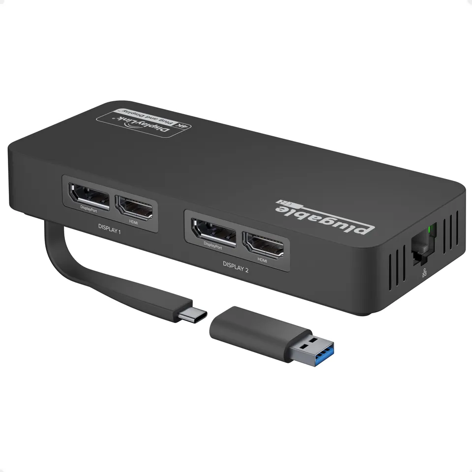 plugable-usb-3-0-usb-c-dual-4k-display-adapter-with-ethernet-usbc-6950ue image 1