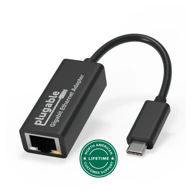 plugable-usb-c-gigabit-ethernet-adapter-usbc-e1000-10-100-1000 image 1