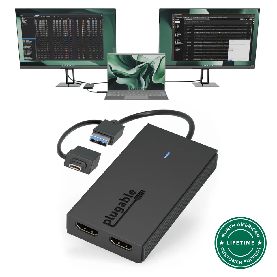 plugable-usb-c-or-usb-3-0-to-dual-hdmi-adapter-uga-hdmi-2s image 1