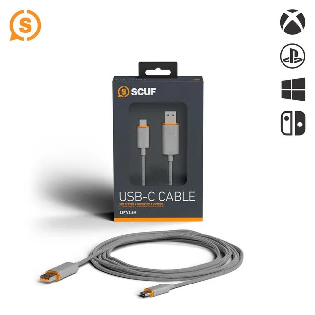scuf-braided-usb-c-cable-6-ft-2-m-for-xbox-ps5-and-usb-c-devices-light-gray image 1