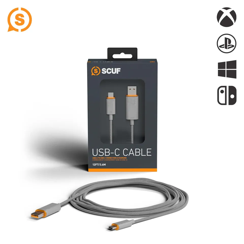 scuf-braided-usb-c-cable-6-ft-2-m-for-xbox-ps5-and-usb-c-devices-light-gray image 1