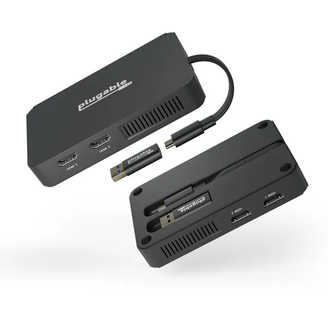 plugable-usbc-768h4-usb-c-usb-3-0-to-quad-hdmi-adapter-4x-1080p image 1