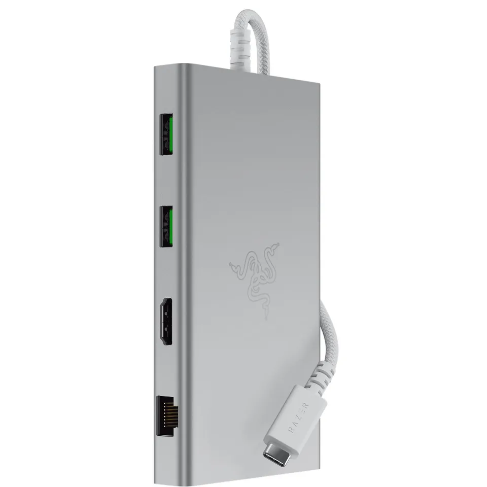razer-usb-c-dock-11-port-4k-60hz-hdmi-gigabit-ethernet-85w-pd-aluminum-mercury image 1