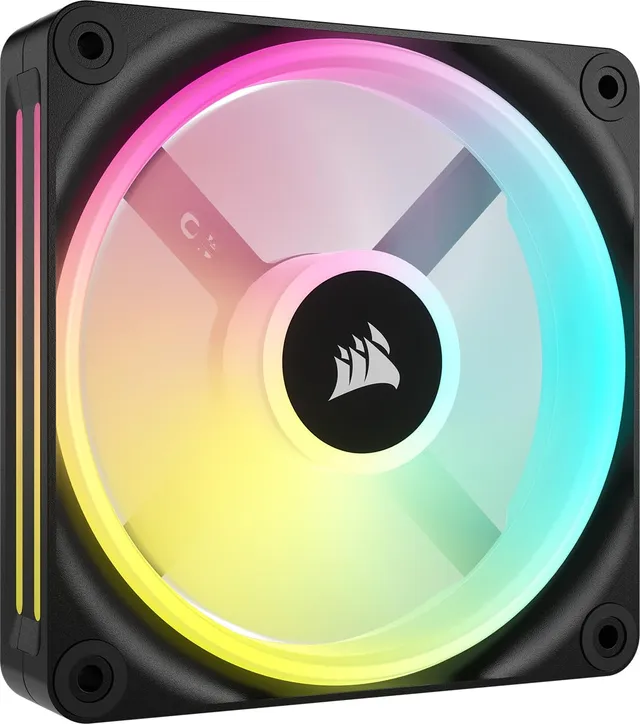 corsair-icue-link-qx120-rgb-120mm-pwm-fan-magnetic-dome-bearing-single-fan-black image 1
