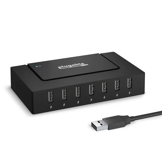 plugable-usb-2-0-7-port-hub-with-60w-power-adapter image 1
