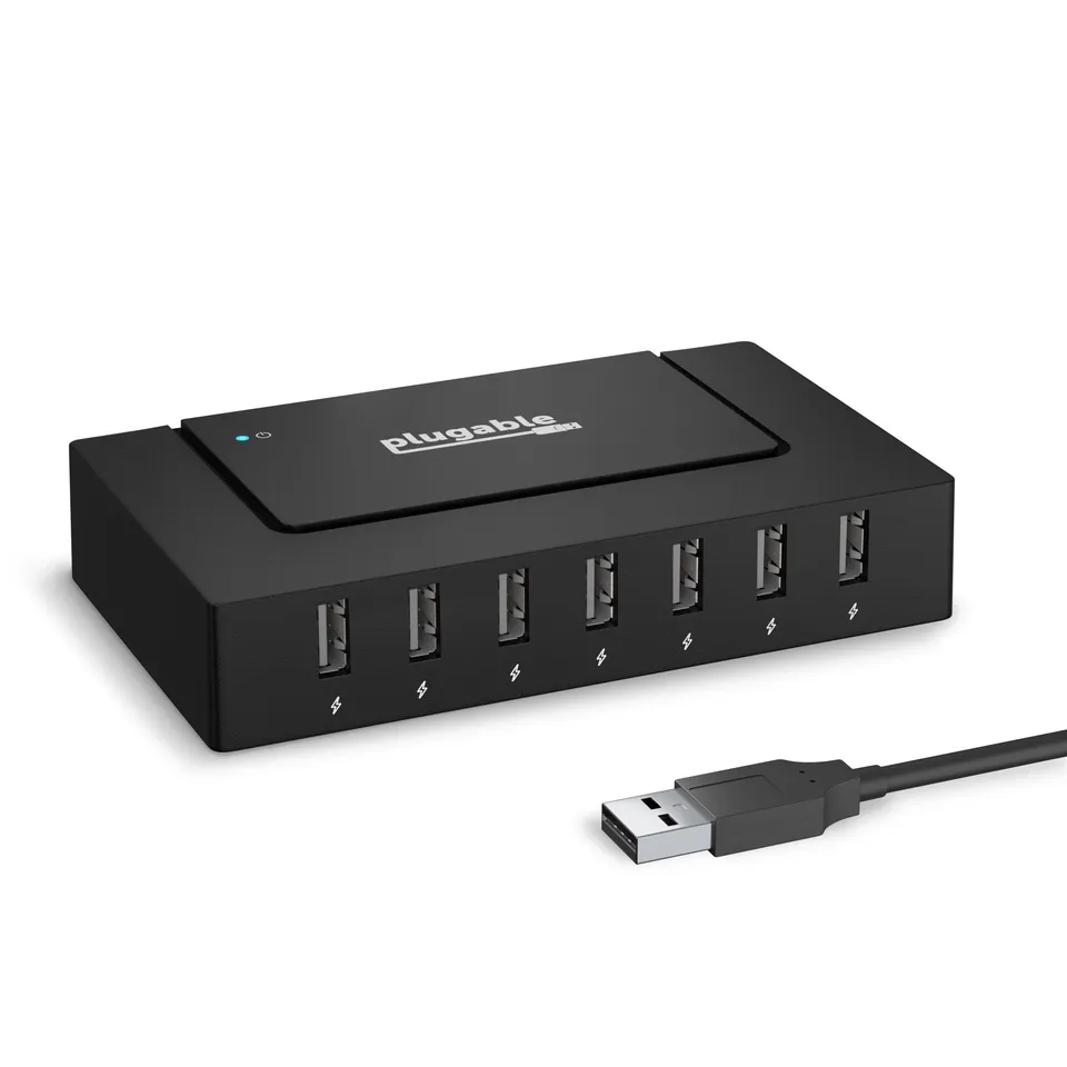 plugable-usb-2-0-7-port-hub-with-60w-power-adapter image 1