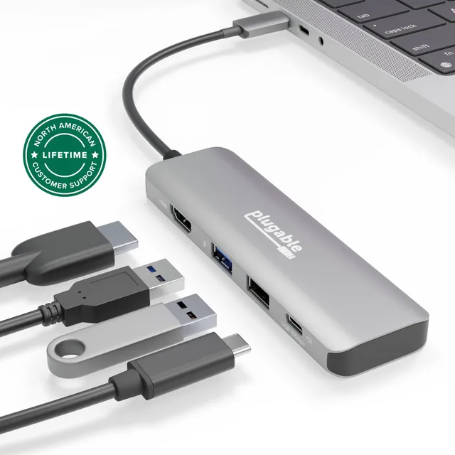 plugable-usbc-4in1-4-in-1-usb-c-hub-with-4k-hdmi-and-100w-charging image 1