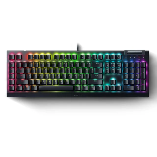 razer-blackwidow-v4-x-mechanical-gaming-keyboard-green-clicky-switches-6-macro-k image 1