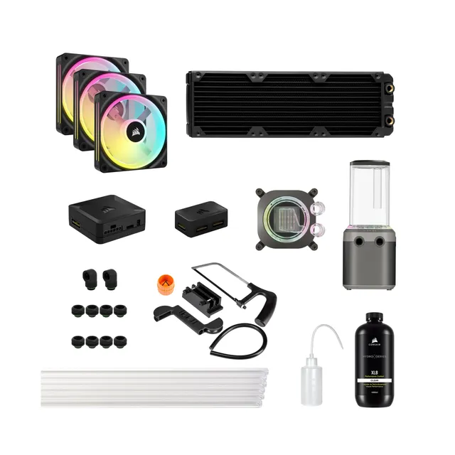 corsair-hydro-x-series-icue-link-xh405i-custom-cooling-kit-hardline-water-coolin image 1