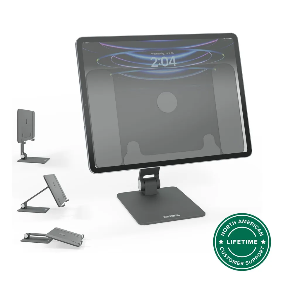 plugable-magnetic-ipad-tablet-stand-for-ipad-pro-12-9-adjustable-angle-aluminum image 1