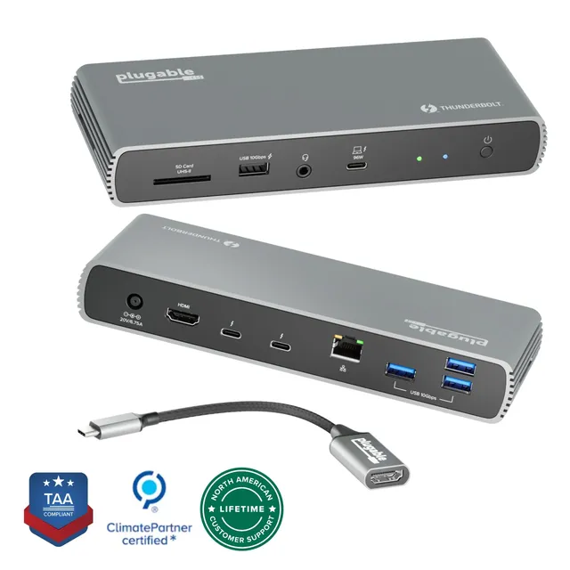 plugable-thunderbolt-4-usb4-hdmi-docking-station-with-96w-charging-tbt4-udx1 image 1