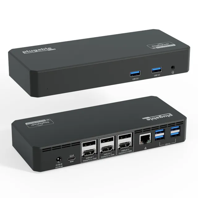 plugable-ud-6950pdz-usb-c-docking-station-prior-version-4k-triple-monitors-60w-l image 1