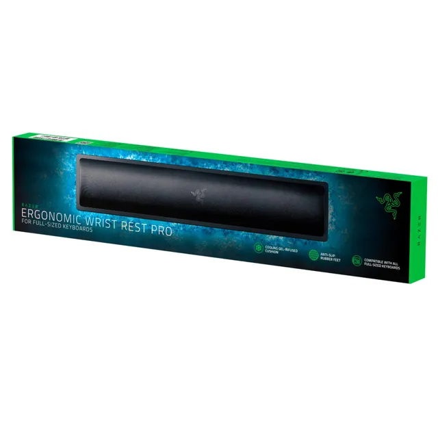 razer-ergonomic-wrist-rest-pro-for-full-sized-keyboards-cooling-gel-infused-memo image 1