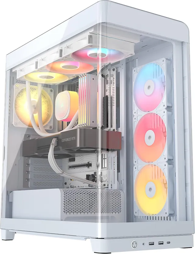 corsair-frame-4500x-rs-argb-panoramic-mid-tower-pc-case-white-3x-pre-installed-r image 1